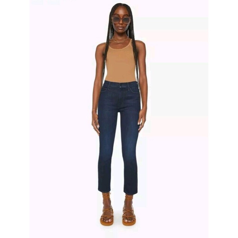 MOTHER Women Jeans Straight Leg in Dark Indigo